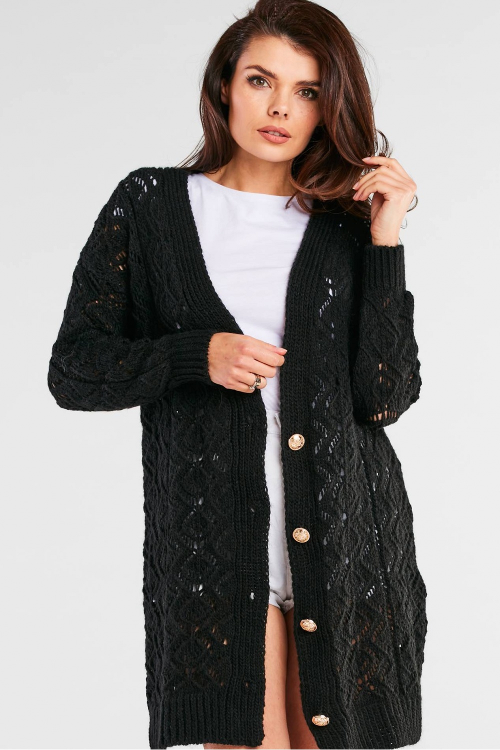 Adult Product 18+ - Cardigan model 166854 awama - awama - Cardigans for Women, Ponchos - KS Store